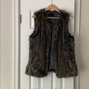 Faux fur vest